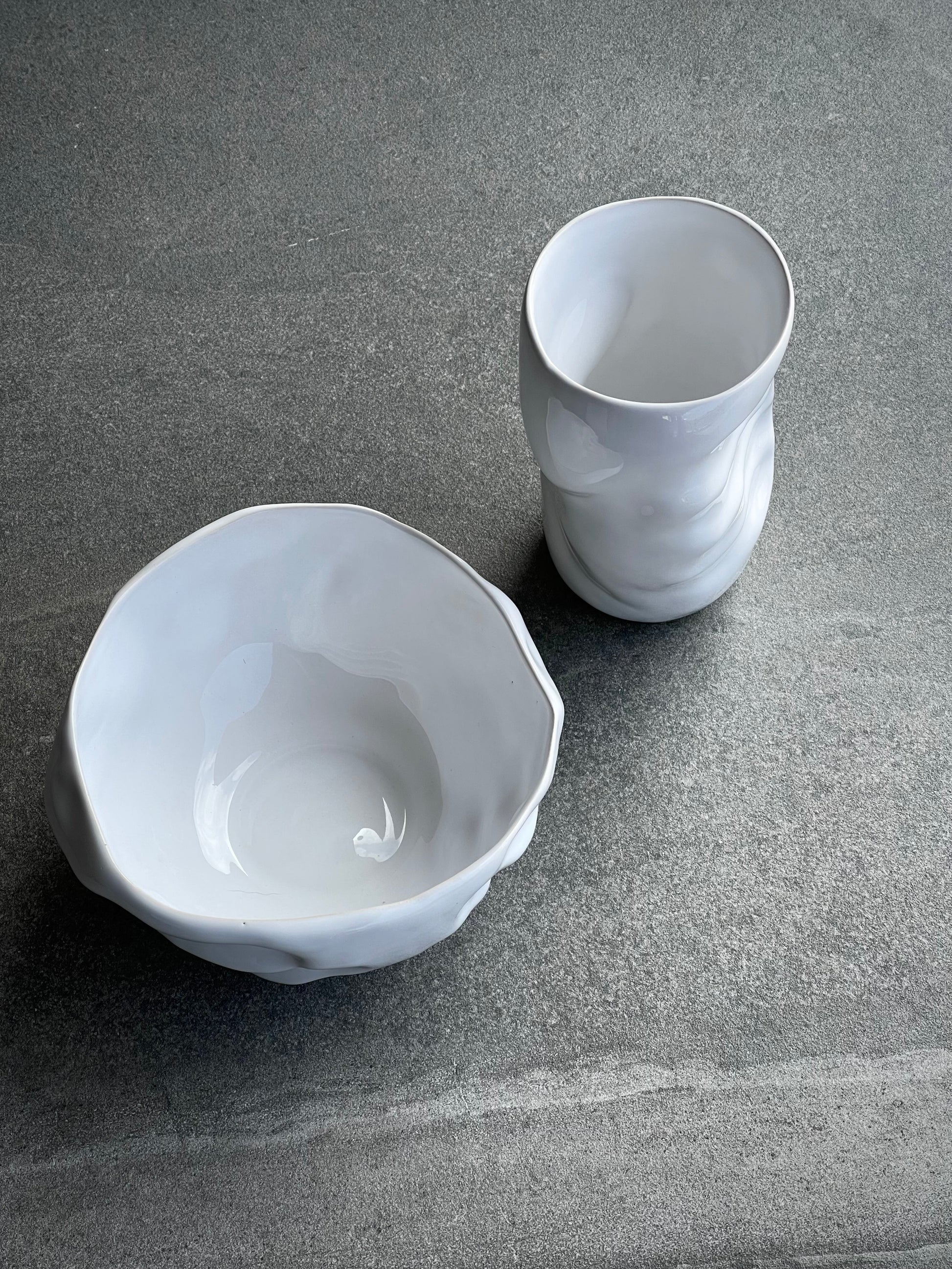 Ceramic Dishware Set, from top